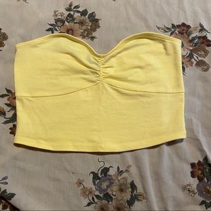 Yellow crop top